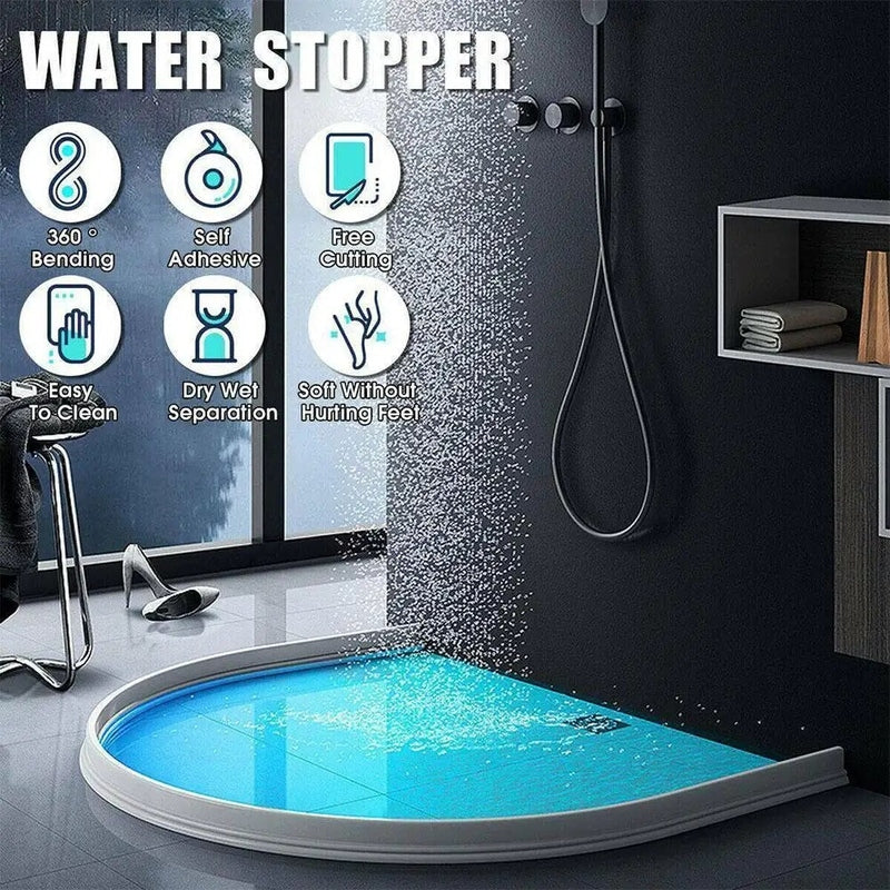 Homezie.de-Aqua Guard - Siliconen Douchedrempel - €19-Homezie Duschbarriere | Silikonabdichtung | Schutz vor Wasserüberlauf in der Dusche