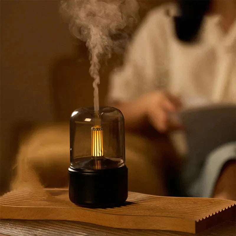 Homezie.de-Diffusers & Burners-Homezie Aromatherapie Diffusor | Elektrisch | Schwarz & Weiß, Hygienischer Nebel für entspannende Atmosphäre