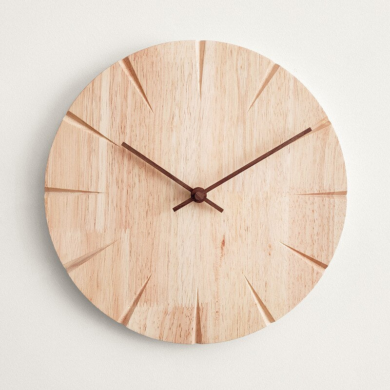 Homezie.de-Homezie Holzwanduhr | Stil & Hochwertiges Massivholz | Skandinavische Dekoration für Büro & Wohnzimmer