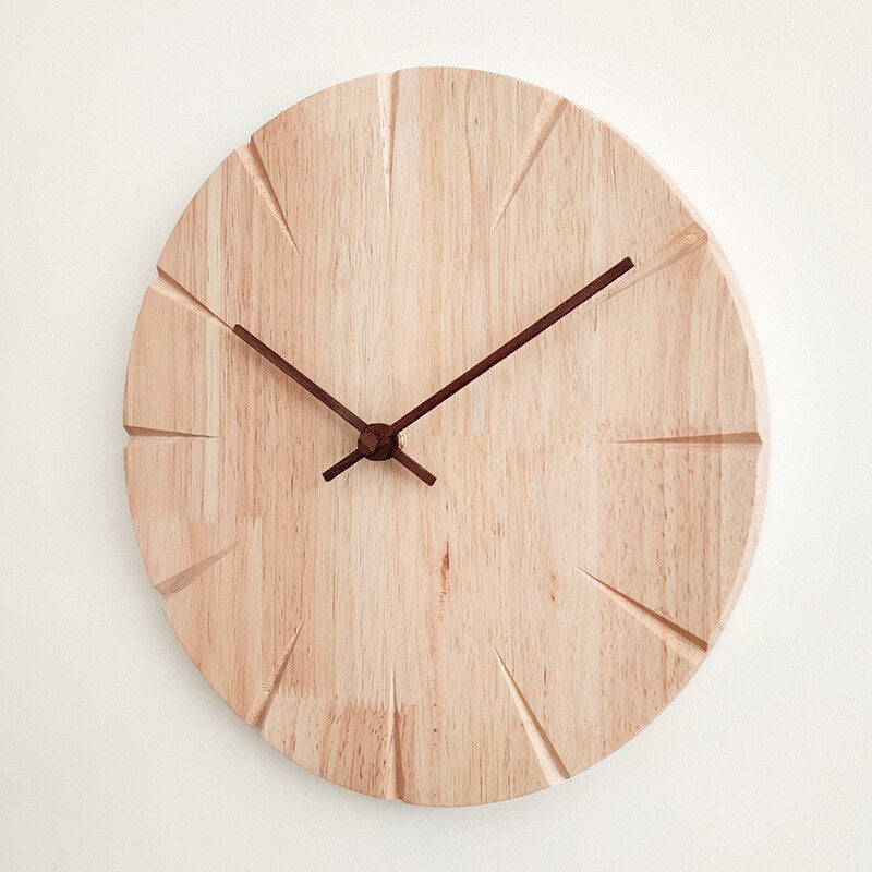 Homezie.de-Homezie Holzwanduhr | Stil & Hochwertiges Massivholz | Skandinavische Dekoration für Büro & Wohnzimmer