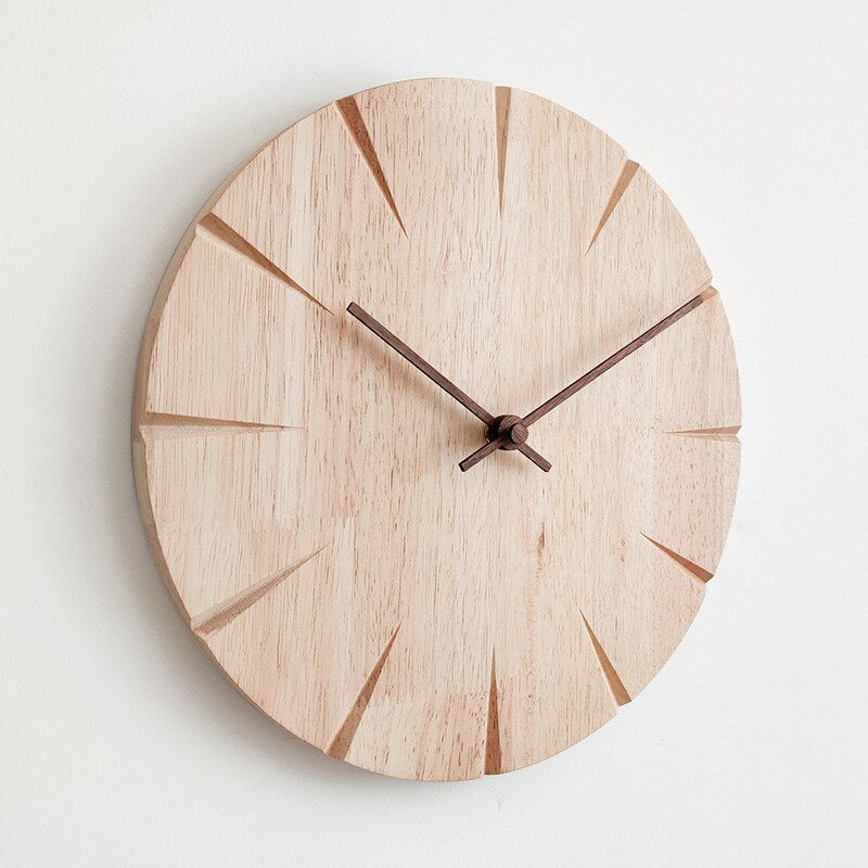 Homezie.de-Homezie Holzwanduhr | Stil & Hochwertiges Massivholz | Skandinavische Dekoration für Büro & Wohnzimmer