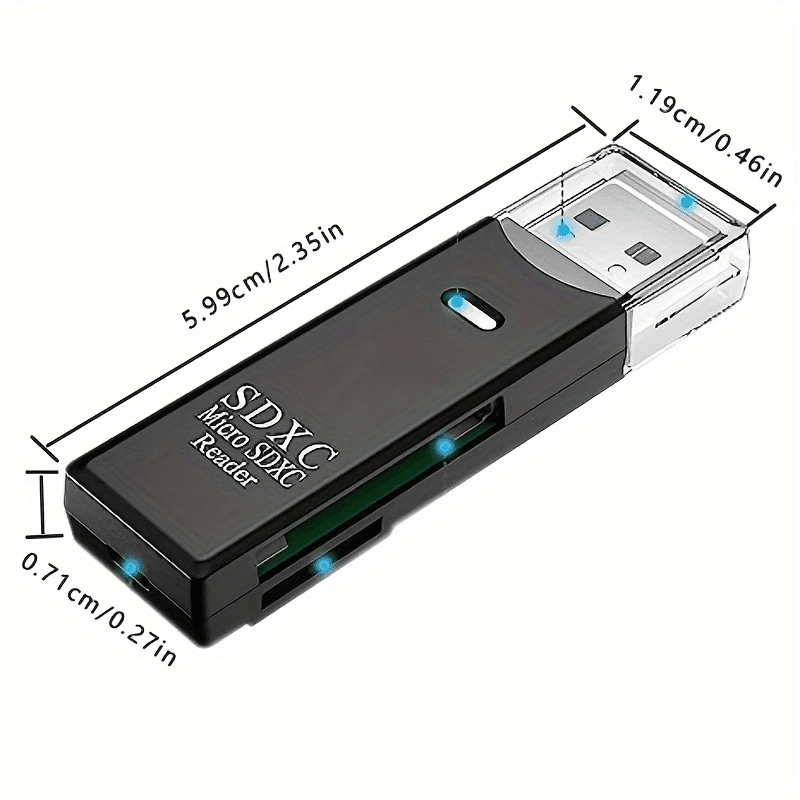 Homezie.de-Homezie Kartenleser | 2-in-1 USB 3.0 & 2.0 | Hochgeschwindigkeitsadapter für PC und Kamera