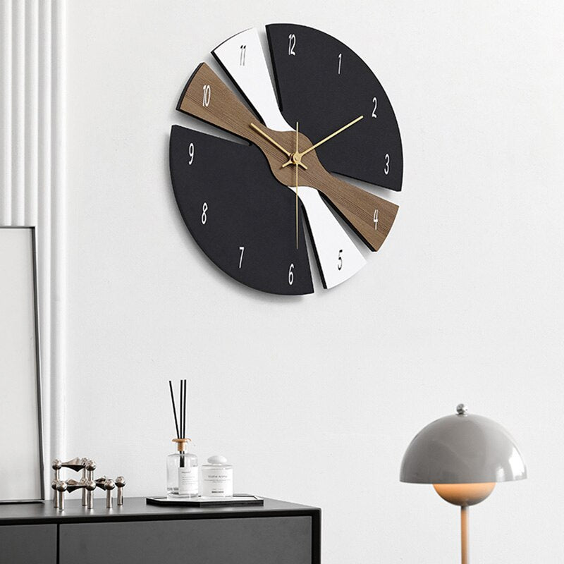 Homezie.de-Homezie Nordische Wanduhr | Modernes Light-Luxus-Design | Kreative Kunstdekoration für Zuhause & Wohnzimmer