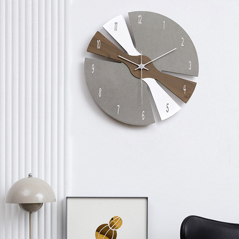 Homezie.de-Homezie Nordische Wanduhr | Modernes Light-Luxus-Design | Kreative Kunstdekoration für Zuhause & Wohnzimmer