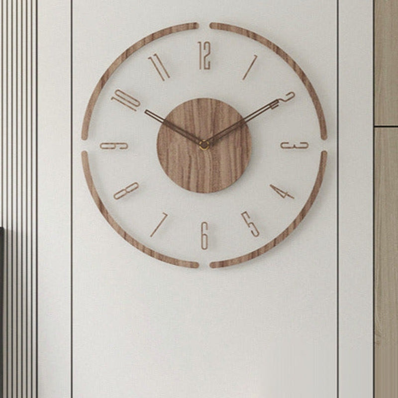 Homezie.de Wall Clocks Homezie Wanduhr | Minimalistisches Design aus echtem Holz | Elegante Zeitmessung für Zuhause