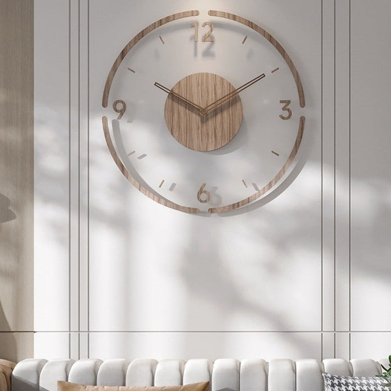 Homezie.de Wall Clocks Homezie Wanduhr | Minimalistisches Design aus echtem Holz | Elegante Zeitmessung für Zuhause