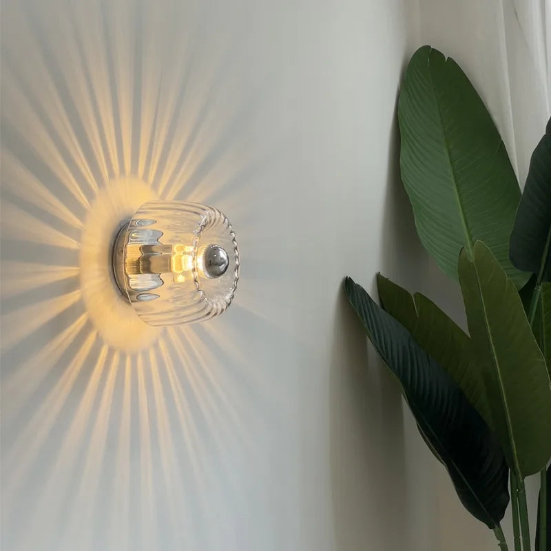 Homezie.de-wandlamp-Homezie Wandlampe | Glas & Metall | Ideal für Wohnzimmer und Flure