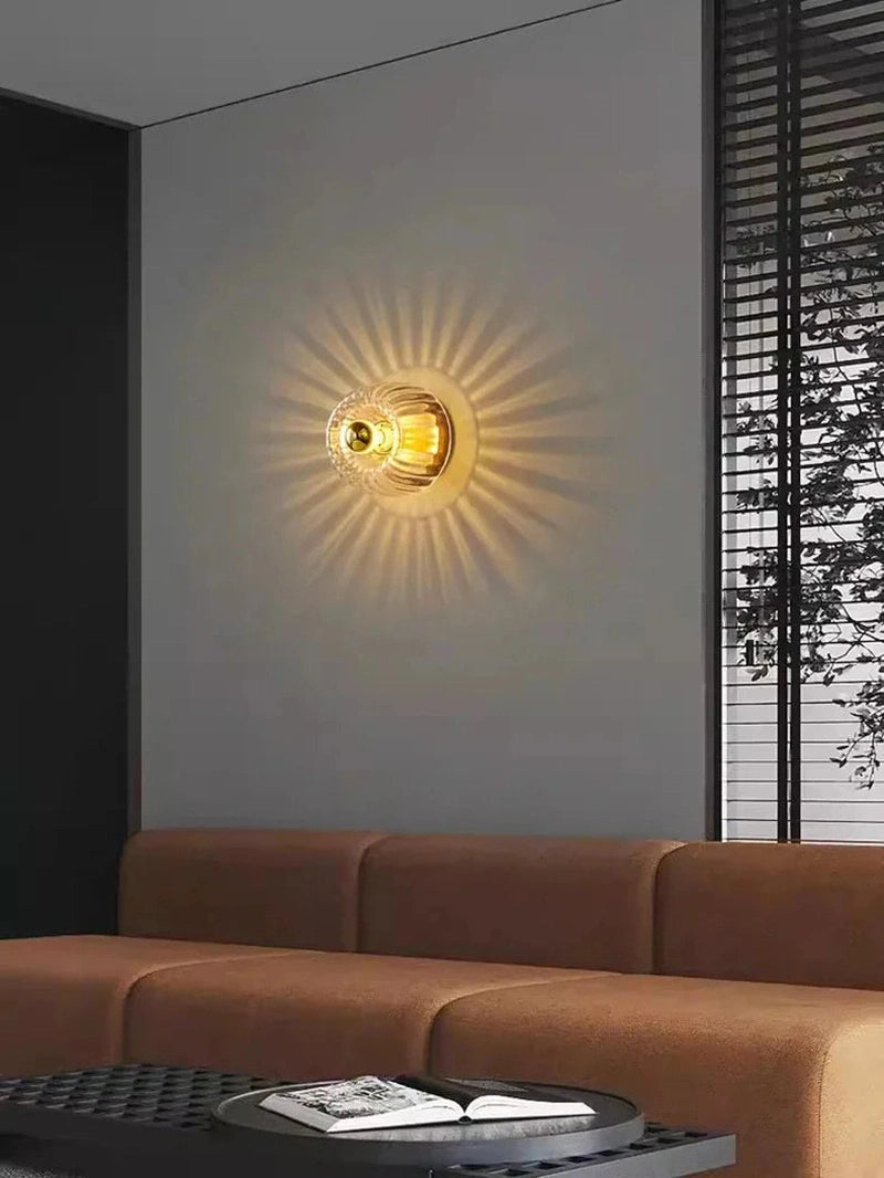 Homezie.de-wandlamp-Homezie Wandlampe | Glas & Metall | Ideal für Wohnzimmer und Flure