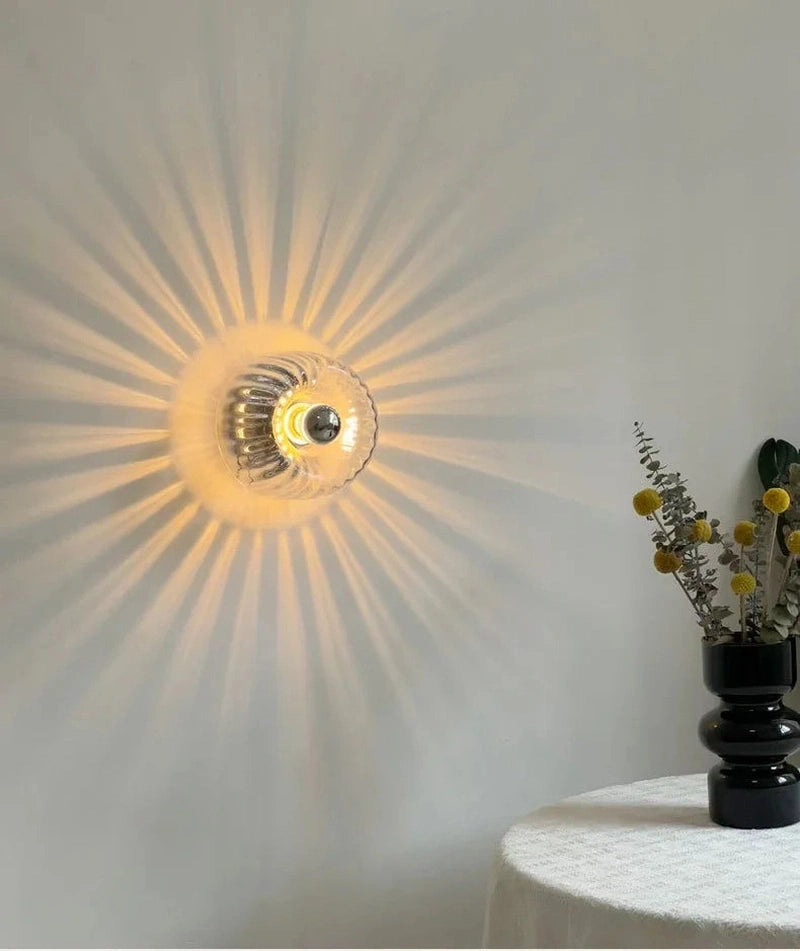 Homezie.de-wandlamp-Homezie Wandlampe | Glas & Metall | Ideal für Wohnzimmer und Flure